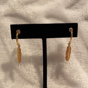 Coach Feather Gold Earrings